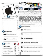 English Worksheet: RC Series_U.S Edition_26 Apple (Fully Editable) 