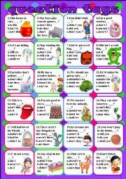 English Worksheet: question tags