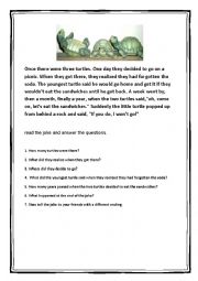 English Worksheet: Turtle Joke