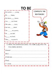 English Worksheet: To be