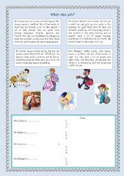 English Worksheet: Whats their jobs?