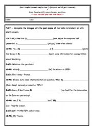 English Worksheet: Revision Of Tenses