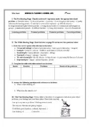 English Worksheet: Lesson5: School Life 9th form