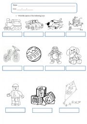 English Worksheet: Toys