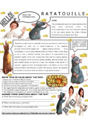 English Worksheet: RATATOUILLE 