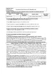 English Worksheet: revision