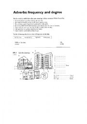 English Worksheet: frequency adverbs and home vocabulary