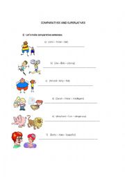 English Worksheet: Comparatives and Superlatives