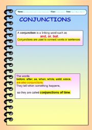 English Worksheet: conjunctions and connectives