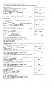 English Worksheet: Song - SOUL SISTER BY TRAIN