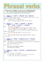 English Worksheet: Phrasal Verbs