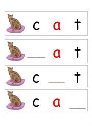 English worksheet: Reading Chart - cat