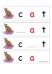 English Worksheet: Reading Chart - cat