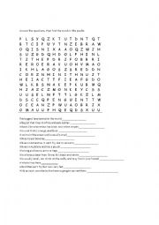 English worksheet: Wild Animal Word Search