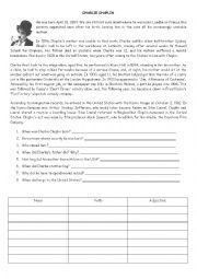 English Worksheet: Charlie Chaplin