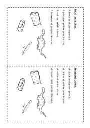 English Worksheet: Read and colour