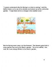 English Worksheet: The Selfish Giant part 2 last part