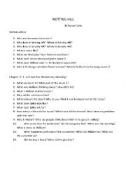 English Worksheet: Notting hill questionaire