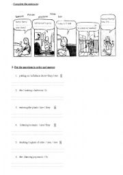 English Worksheet: present continuous