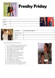 English Worksheet: FREAKY Friday