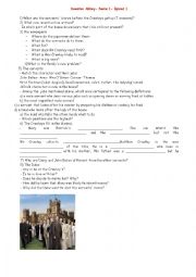 English Worksheet: Downton Abbey- Serie1- episod one