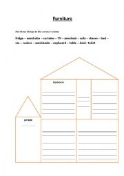 English worksheet: Furniture