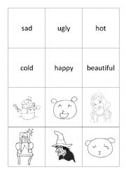 English worksheet: Match opposite words