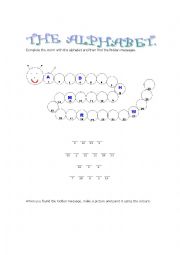 English Worksheet: The alphabet