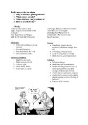 English Worksheet: obesity