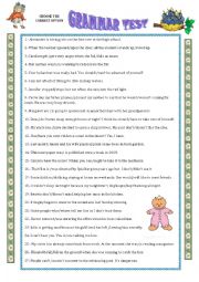 English Worksheet: GRAMMAR TEST