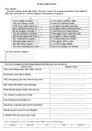 English Worksheet: Passive Voice