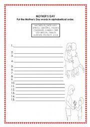 English Worksheet: Mothers Day 