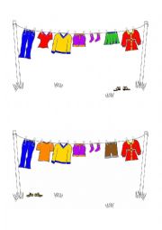 English Worksheet: clothes on the Washing Line Bingo