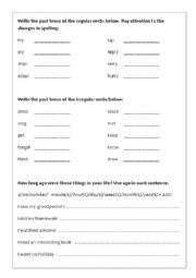 English Worksheet: Past simple