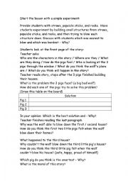 English Worksheet: The Three Little Pigs