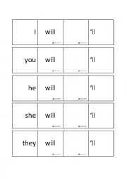 Folding Contraction Cards and Strips (19 Page File)