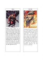 English Worksheet: Superheroes 6 ( Hellboy and Ghost Rider)