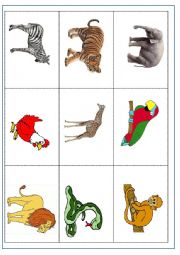 English Worksheet: Animal Description Bingo