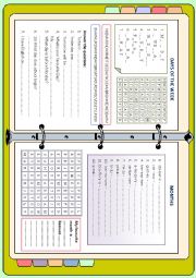 English Worksheet: Days and months