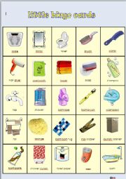 English Worksheet: BINGO GAME BATHROOM PART 2 of 2