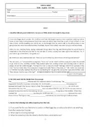 English Worksheet: English Test 