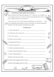 English Worksheet: Personal Data //// Two pages