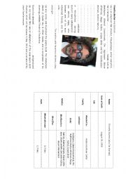 English Worksheet: Biographie Tim Burton