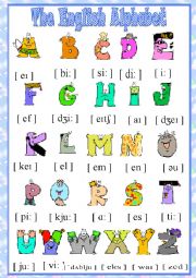 English Worksheet: The English Alphabet