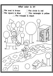 English Worksheet: Funny Shapes