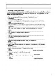 English Worksheet: General Revision For Advanced