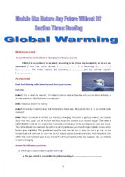 English Worksheet: global warming