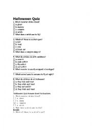 English Worksheet: halloween