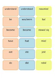 English Worksheet: PAST SIMPLE- IRREGULAR VERBS