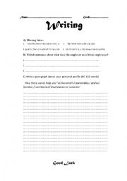 English Worksheet: writing worksheet